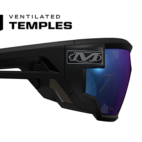 Mechanix Wear: Vision Type-X Safety Glasses with Advanced Anti Fog, Scratch Resistant, Black Frame, Protective Eyewear, Lightweight Glasses, Ventilated Temples, For Outdoor Use (Blue Mirror Lens) by Mechanix Wear - Image 5
