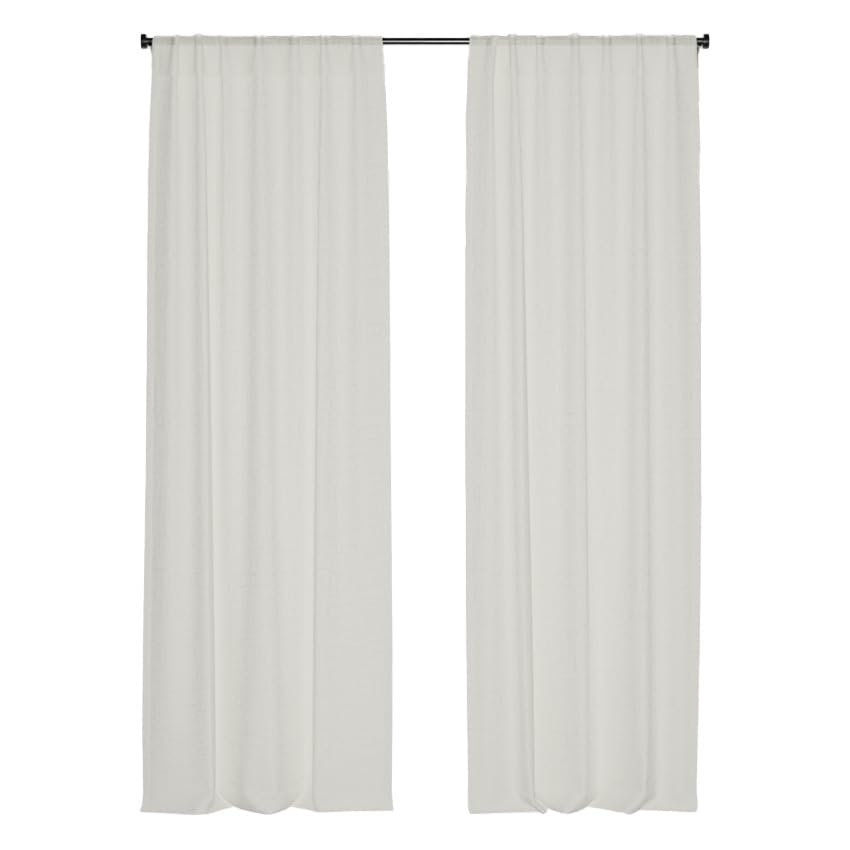 Domus&Trend - Tende per Interni Casa, B&B, Negozi, Uffici Semifiltranti in Lino, 1 Pannello 140x280 Tende Camera da Letto Cucina Soggiorno Moderne a Passanti Nascosti, Tenda Leggera 100% Made in Italy