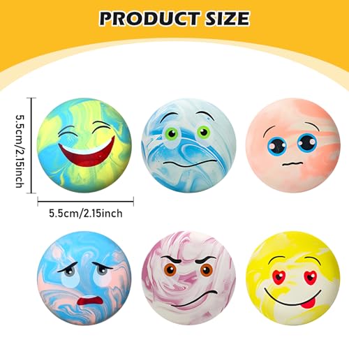 PORFOYO Quietschende Hundebälle, 6 Stück Quietschendes Hundespielzeug, Quietschball Für Hunde, Hundeball Unzerstörbar, Weiches Latex Bouncy Fetch Bälle Für Große, Mittelgroße, Kleine Hunde (Bunt)