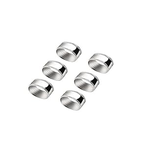 Stoffen servet ring ovaal set van 6 5,5×4,2 cm verzilverd