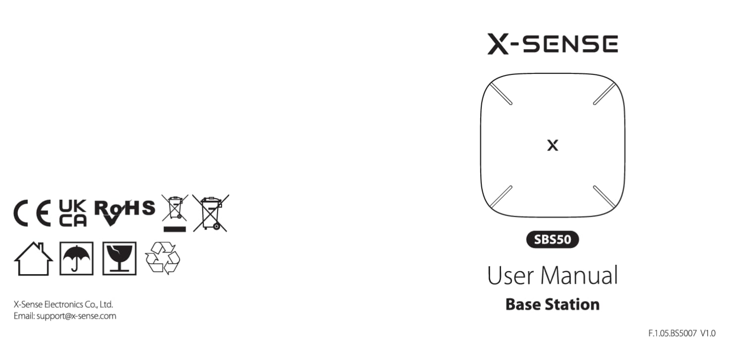 X-Sense Station de base Smart Home, renforcez votre réseau de sécurité domestique avec jusqu'à 50 appareils (fumée, chaleur, monoxyde de carbone, détecteurs de murs d'eau, tracker d'humidité, etc