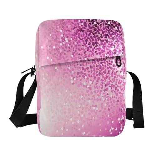 messenger bag for men Shoulder Bag For Woman Cross Over Purse Adjustable Strap for School School- Gradient Glitter Decoration Sequins Purple