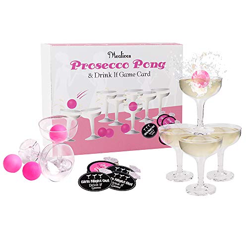 Mealivos Prosecco Pong Classic Party Game & Drink if Game Card