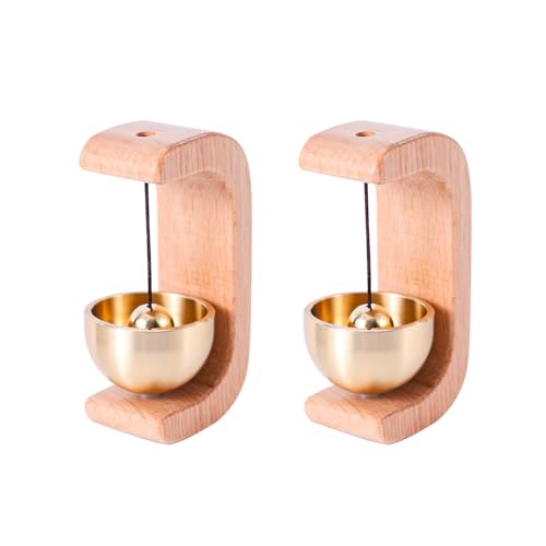 2pz Campanello Magnetico per Porta, Campanello di Legno Magnetico Design Semplice Campanello Facile da Usare per Porta d'Ingresso del Bar Porta per Animali Domestici Frigorifero Negozio Regalo