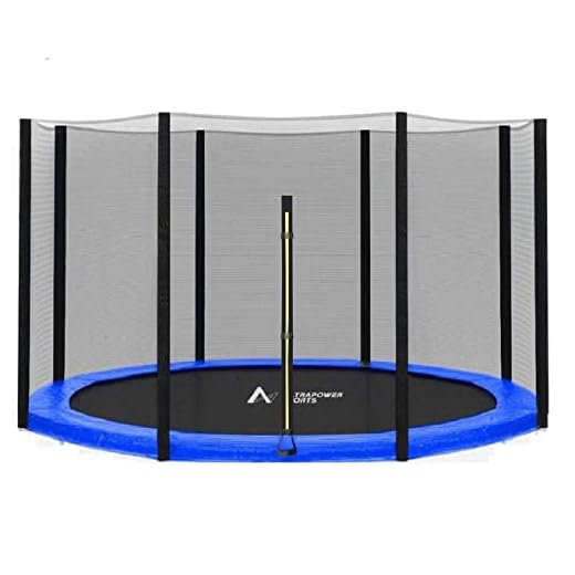 ULTRAPOWER SPORTS Red de Seguridad 305 cm Reemplazo de la Red del Cama elástica para 6 Postes Rectos, Recinto de Malla Redonda（Solo Red de Seguridad,no Incluido Postes Rectos）