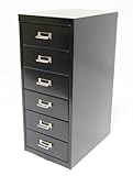Stabiler Schubladenschrank Schubladenschrank, 67x28x40cm, 6 Schubladen, schwarz, Marke: Szagato (Büroschrank, Werkzeugschrank, Werkstattschrank)