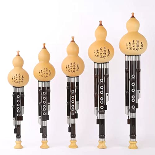 Ebony Woodwind Gourd Silk Instrument Entertainment Performance Type B-Flat C-Key Cucurbit Flute Gift For Children Elders, Friends Tuning Is Simple (Size : C-Key) #TOP3