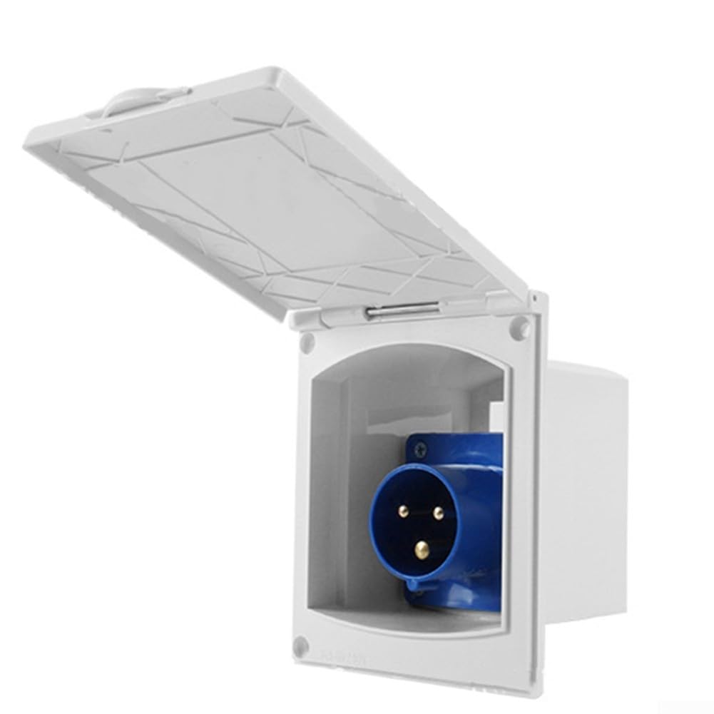 RV camper rimorchio impermeabile presa esterna con copertura 16A 23A ingresso di alimentazione presa di plastica IP44 protezione per accessori roulotte