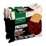 SANTIVERI - Tortitas bañadas con Chocolate Proteico - 26g de Proteína por 100g - Bajo Intake Calórico (sólo 134kcal por ración), Con Fibra
