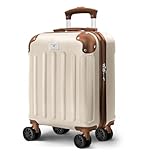 LUGG 15 Inch Skywander Lightweight Underseat Cabin Bag – EasyJet Approved Carry-On Suitcase, Durable ABS Hard Shell, Smooth Double Spinner Wheels, Water-Resistant & Compact Travel Luggage (45x34x20cm)
