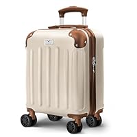 LUGG 15 Inch Skywander Lightweight Underseat Cabin Bag EasyJet Approved Carry-On Suitcase, Durable ABS Hard Shell, Smooth Double Spinner Wheels, Water-Resistant & Compact Travel Luggage (45x34x20cm)