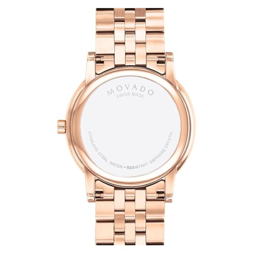 Image of Movado Stainless Steel Museum Analog Blue Dial Men's Watch-607353