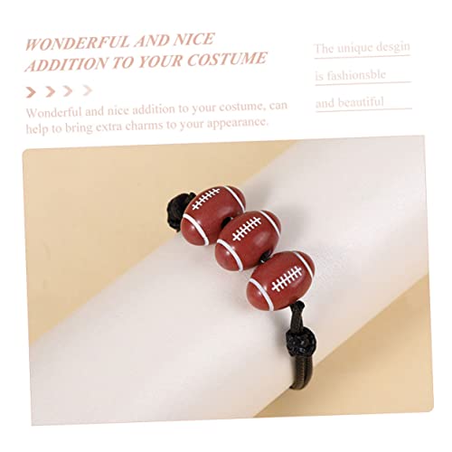 ibasenice 16 Pçs Pulseiras Charme Unissex Para Beisebol Vôlei Vestido Inspirador Feito À Mão Corda A