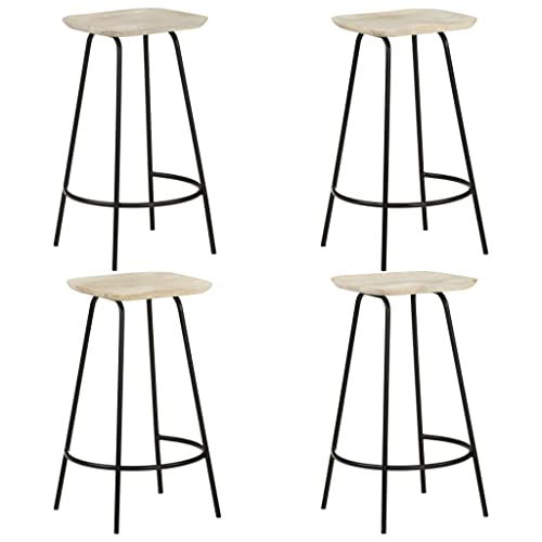 Tabourets de bar en bois massif pour votre îlot central de cuisine moderne lot de 4