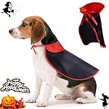 Small Dog Cape Halloween Costume Cat Vampire Cloak, Pet Cape Funny Cosplay Costumes Devil Wizard Outfit Cosplay Holiday Clothes for Puppy Medium Dogs Kitty Cool Halloween Cloak Dress Supplies