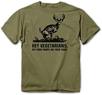 Buck Wear mens Short Sleeve Classic Fit Food Poops T Shirt Prairie Dust LG, Prairie Dust, Large US