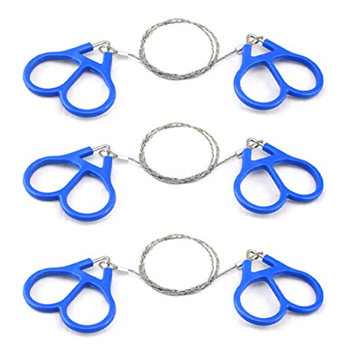 Wire Saw Stainless Steel Pocket Chainsaw Mini Cable Survival Gear Emergency Survival Kit for Trees Cutting, Backpacking Gear, Camping, Hunting, Hiking, Pack of 3 (Plastic Handle) Wire Saw Stainless Steel Pocket Chainsaw Mini Cable Survival Gear Emergency Survival Kit for Trees Cutting, Backpacking Gear, Camping, Hunting, Hiking, Pack of 3 (Plastic Handle)