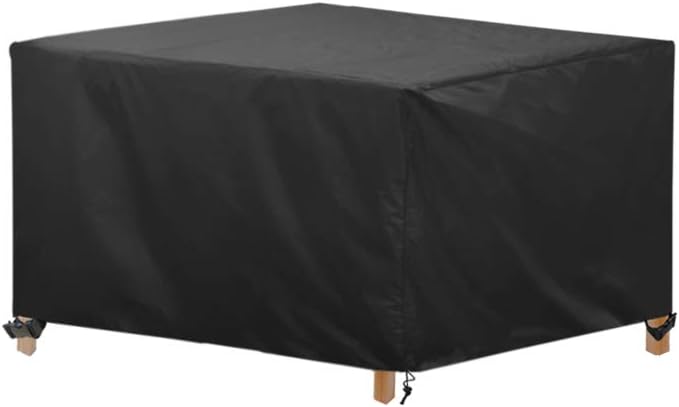 AWNIC Garden Furniture Cover Waterproof for Coffee Table Set, 420D Oxford, Patio Outdoor Table Covers Rectangular Black (130 * 75 * 71cm)Global Recycled StandardGlobal Recycled StandardGlobal Recycled Standard
