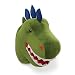 GUND Chomper Plush Dinosaur Head Stuffed Animal Hanging Wall Décor, Green, 15"
