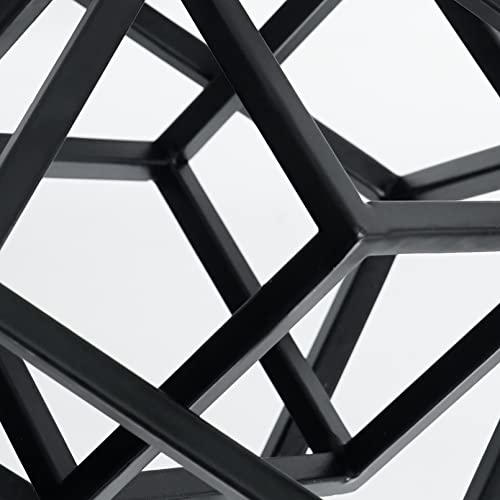 Miniatura 4 de Aoneky Estatua De Cubo Geométrico - Figura Decorativa De Hierro, Estilo Minimalista Moderno, Regalo Original De Navidad, Decoración Para Hogar Casa Oficina, Color Negro