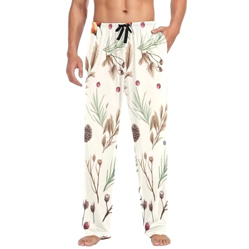 Men's Seamless Sleep Pajama Pant,Soft Pajama Bottoms with Pockets Drawstring S 203239932