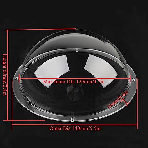 Image of LOTOWELZON 4.7 Inch Acrylic Replacement Transparent Clear Camera Dome Cover Security Camera Housing Pet Dog Fence Window Skylight (ID120mm*H60mm /4.7 * 2.4in)