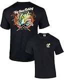 Fishing T-shirt Big Bass Fishing-Black-Xxl