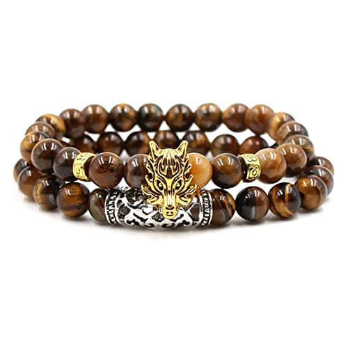 Bracelet en oeil de tigre WXKAGF pour couples à porter au quotidien