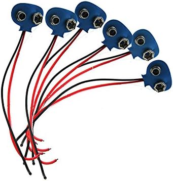 10 Pcs Snap 9V (9 Volt) Battery Clip Connector Snapper