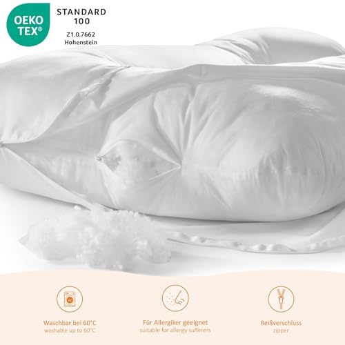 sleepling Schwangerschaftskissen Seitenschläferkissen, Bodypillow U-Form Kissen Bezug 100%...