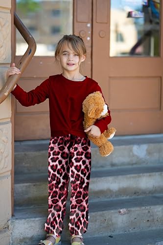 Image of Arshiner Toddler Girls Clothes 2 Piece Outfits Long Sleeve Twist Front Sweatshirt and Sweatpants Sweatsuit Sets