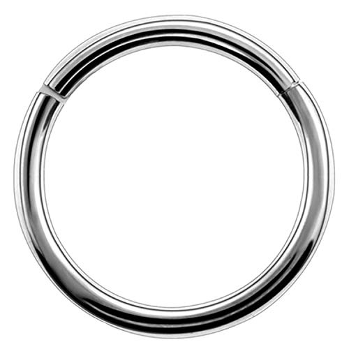 BodyJ4You Piercing Ring Hinged Segment Clicker 16G Hoop 6mm Surgical Steel Tragus Daith Eyebrow