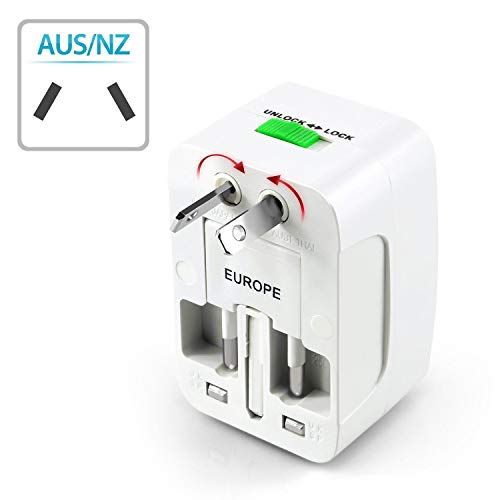 Insten Universal Worldwide Travel Adapter for 150+ Countries, International Power Charger, European Adapter, Wall Charger Power Plug for USA EU UK AUS Compatible w/ iPhone, iPad, Samsung Galaxy & More - Thumbnail 5