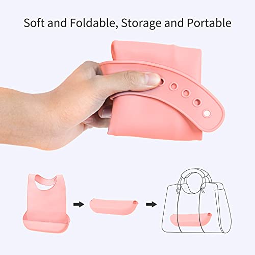 Silicone Bib,Adjustable,Full Silicone Waterproof,No Clean For Babies,Children #TOP1