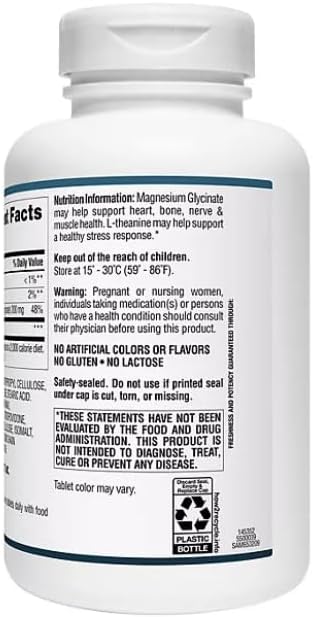 Miniatura 4 de Glicinato de magnesio con tabletas de L-teanina, 180 ct.