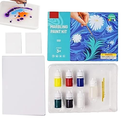 Kit artístico para pintura de mármol ,Juego de pintura de acuarela Kit de pintura de mármol | Juguetes creativos Regalos de fiesta para niñas y niños edades 6 7 8 9 10 11 12
