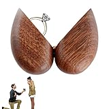 【Portátil para usar】 La caja de anillo de madera maciza es pequeña en tamaño, liviana y casi no ocupa espacio, por lo que es muy portátil y se puede transportar fácilmente.