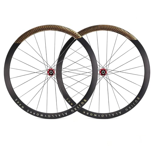 Juego De Ruedas para Bicicleta De Carretera Rueda Freno De Disco Altura 30/40/50mm Llantas De Liberación Rápida 700c Center Lock 9 * 100mm/9 * 135mm 7-12 Velocidades Casstte(Rot,30mm)