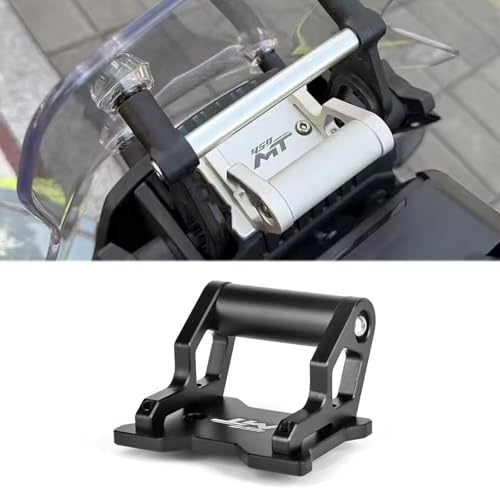 SadaEric for CFMOTO 450MT 450 MT 2024 2025 Motorcycle New Mobile Phone Holder GPS Navigation Extension Frame Safe and Clear Use Motorbike CNC Aluminum Accessories (Black 22mm)