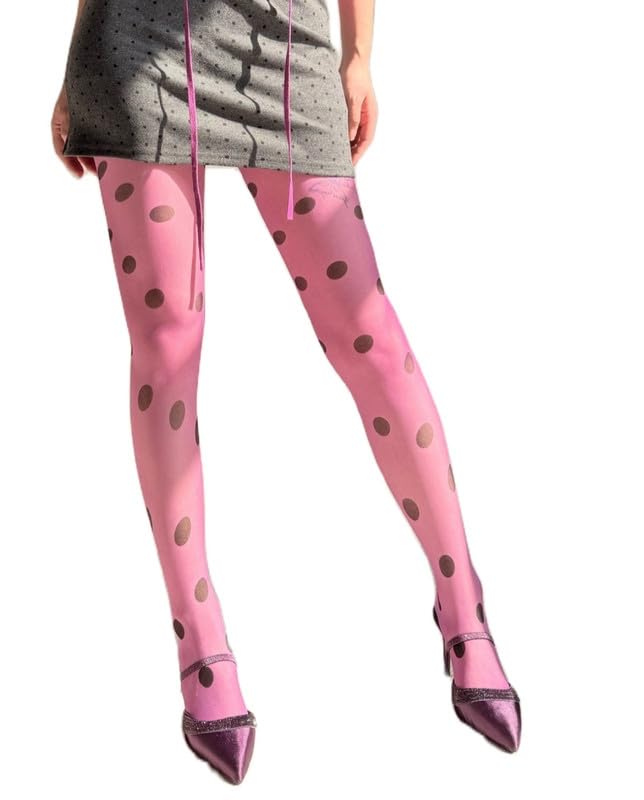 Image of Vintage 60s Printed Funky Tights for Women Y2K Tie Dye Mesh Pantyhose Skinny Body Shaping Leggings Streetwear