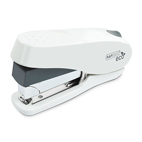 Miniatura 2 de Rapesco 1467 Germ-Savvy Antibacteriano Eco Grapadora Luna Esfuerzo Reducido Con 2000 Grapas, 50 Hojas De Capacidad, Blanco