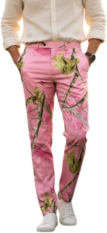 Men's Camouflage Series Pants Wrinkle Resistant Back Pockets Multiple Colors for Casual Outdoor Wear