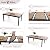 Sophia & William Patio Dining Set 9 Piece Outdoor Table Furniture Set with 8 Metal Spring Motion Dining Chairs and 1 Rectangular Patio Dining Table with 1.57" Umbrella Hole, Beige