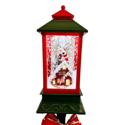 Poste Animado C/Som E Neve Cenario Natal 1,5m Colorido 56958