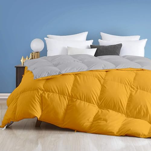 Image of Day Care - 400 GSM Hotel Quality-Down Alternative Reversible Comforter (90 inch x 90 inch Inches /228cm x 228cm) - Comforter Queen Size|Gold /Silver
