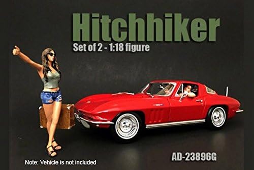 Hitchhiker Set of 2 Figures, American Diorama 23896G - 1/18 Scale Accessory for Diecast Cars image 3