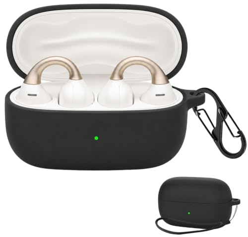 HENGFUQT�V���R���ی�P�[�X For �p�i�\�j�b�N (Panasonic) RB-C10�Ή� �����h�~�t�b�N�t�� �X�����y�� �_�炩�V���R���f�� �Ռ��z�� �����E���E�ق���h�~ �����ɂ��� �X�|�[�c�����N�[���f�U�C�� �\�t�g�J�o�[(�u���b�N)