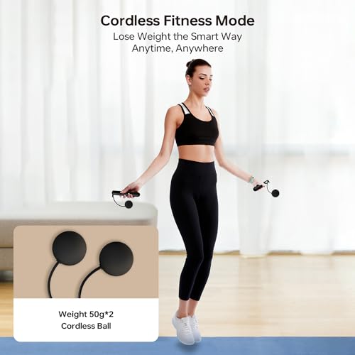 Image of Halohop Skipping Rope for Man Women with Counter Weighted Ropeless Professional Skipping Rope Smart Jumping Rope with Adjustable for Adult Kids Training Rope Fitness Exercise