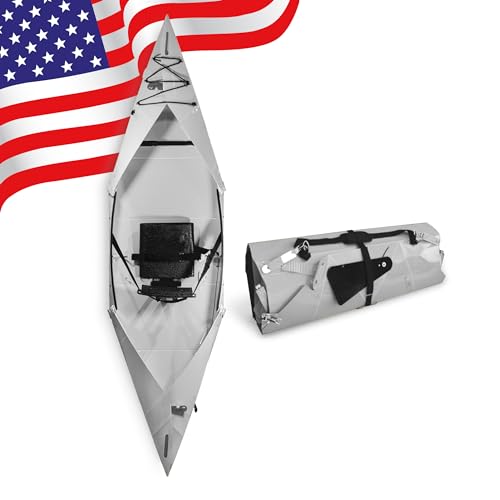 2025 Tucktec 10' PRO Foldable Kayaks - Full Size White Folding Kayak - Portable Kayak for Adults - Made in USA - White