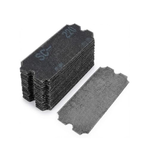Drywall Sanding Screen Mesh Sheet 18 Pack Drywall Sandpaper Assortment Grit 80 100 120 150 180 220 4-3/16 x 11-1/4 Dual-Sided Wet Dry Mesh Sandpaper for Drywall Wood Metal Auto